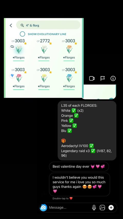 Instagram message about IV100 collection order