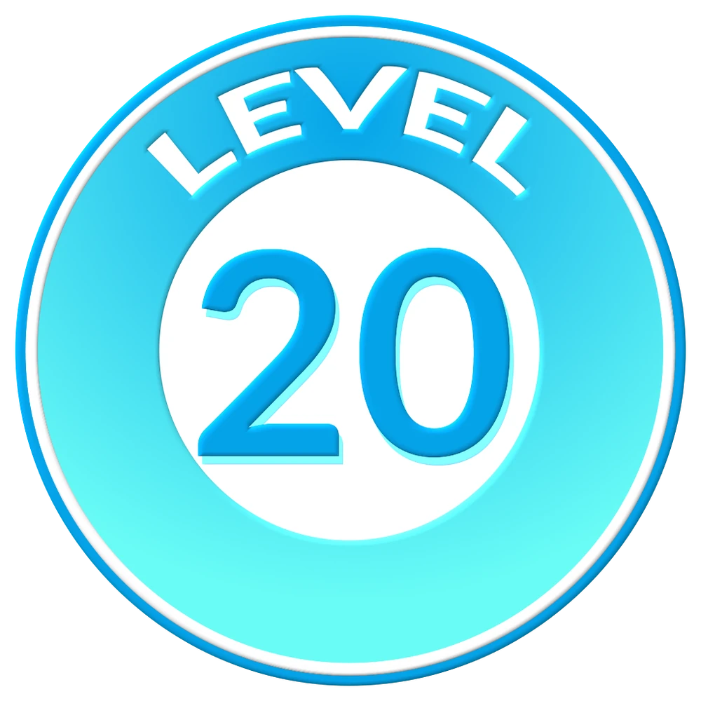 Level 20 badge