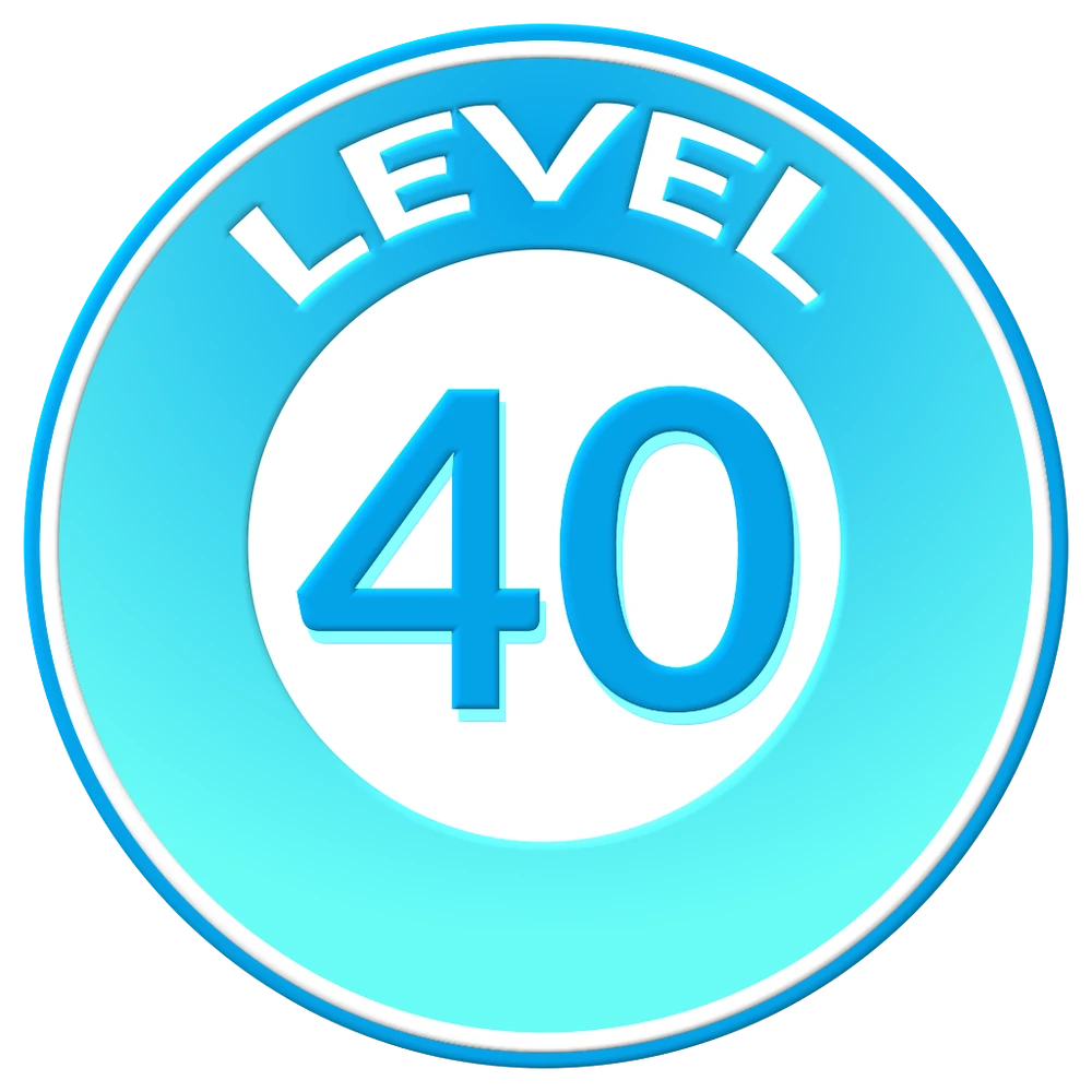 Level 40 badge